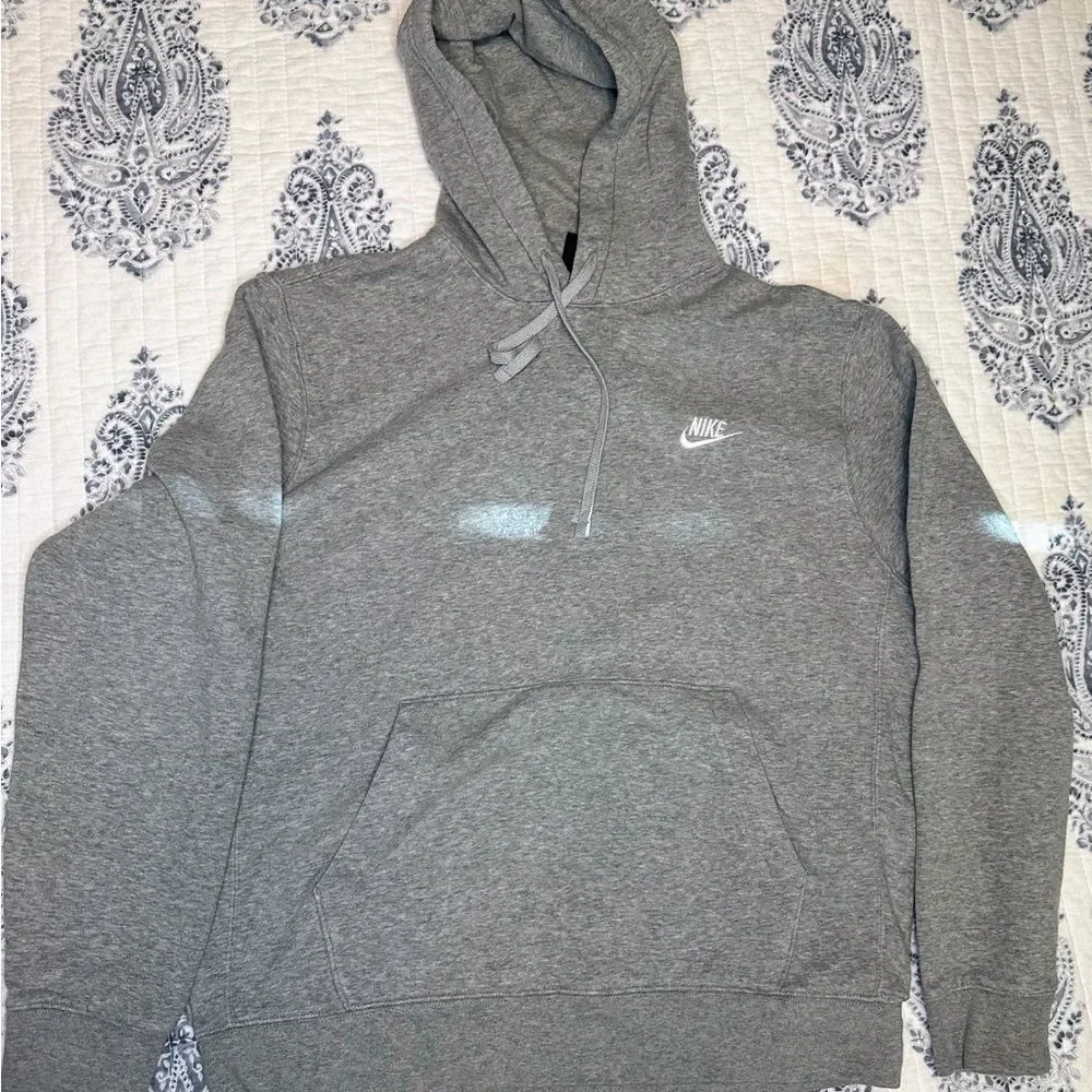 Nike Hoodie Mens Medium Grey Good